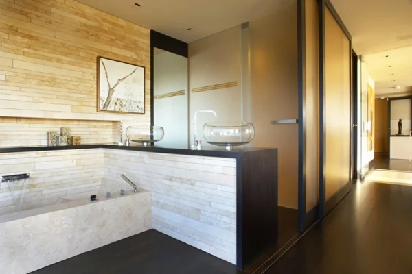 luxus apartment in kalifornien mit panorama fenstern badezimmer