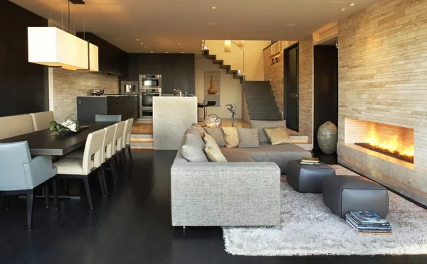 luxus apartment in kalifornien mit panorama fenstern wohnzimmer