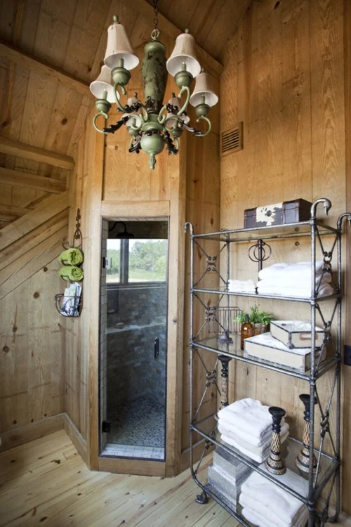 ländliche badezimmer design ideen rustikal holz ausstattung