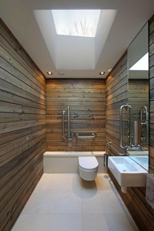ländliche badezimmer design ideen rustikal interior holz wandgestaltung