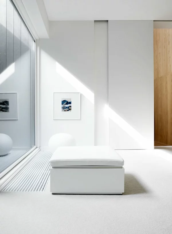 minimalistisch gestaltetes sommer residenz weiß ausstattung
