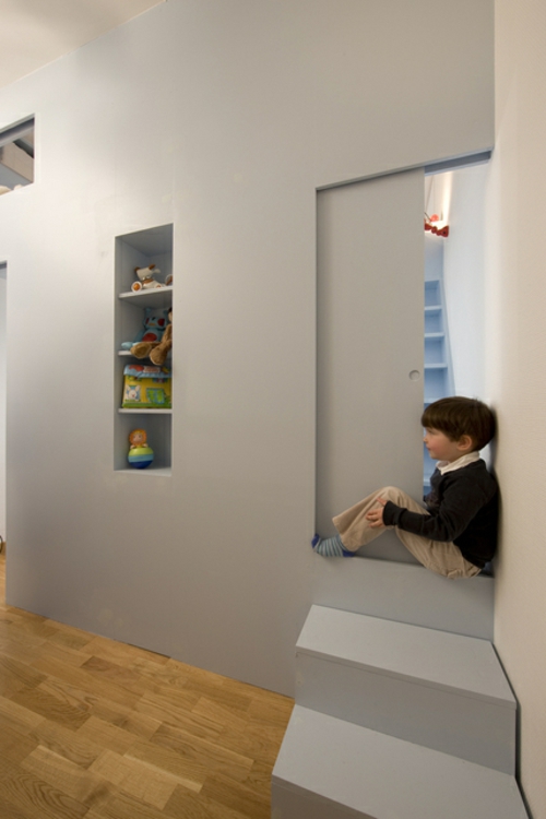 minimalistisches kinderzimmer design trittstufen