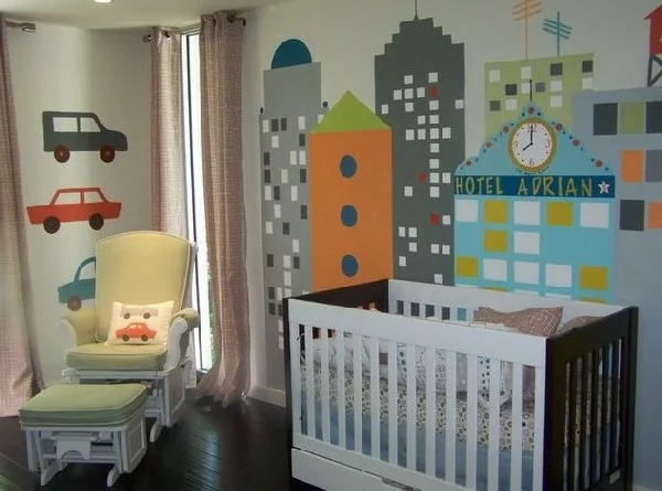 moderne coole baby bettwäsche designs jungen städtisch interior