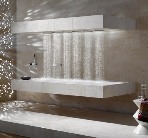 horizontale coole dusche designs badezimmer dornbracht