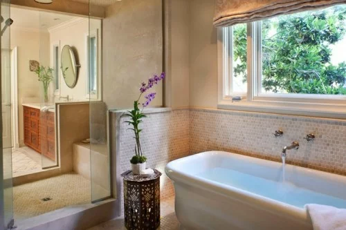 orientalische tisch im interior design badewanne bad