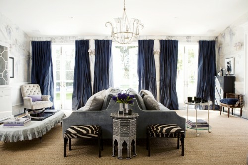 orientalische tisch im interior design schlafzimmer blau