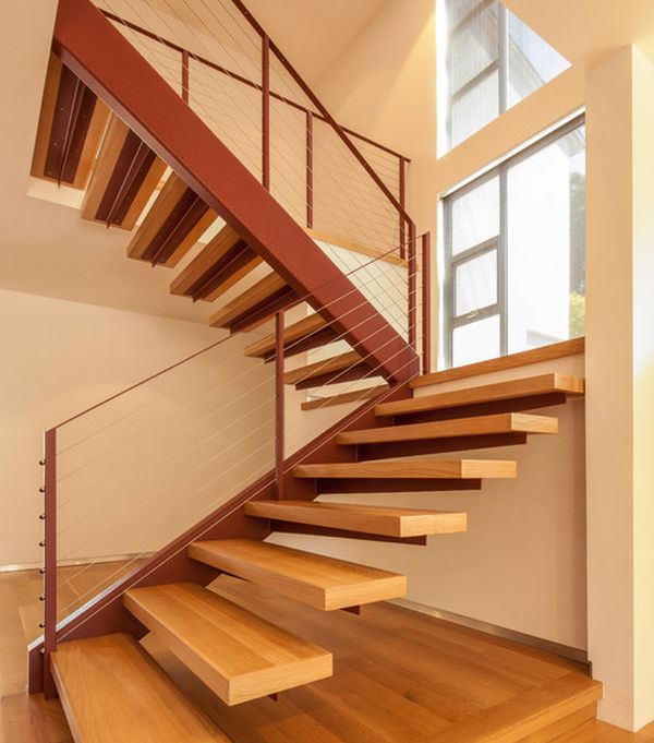 schwebende treppenhaus ideen holz ausstattung gewöhnliches design