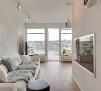 Schönes modernes Dach Apartment in Stockholm platziert