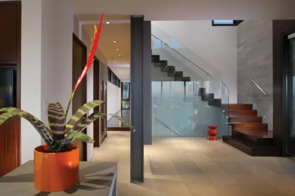 Strand Residenz in Kalifornien  treppenhaus idee holz glas