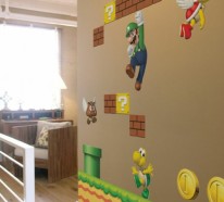 Super Mario Wand Dekoration im Kinderzimmer von Nintendo