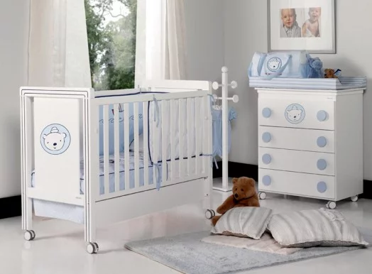 Trendy Kinderzimmer Möbel für Babys pastellfarben babybett