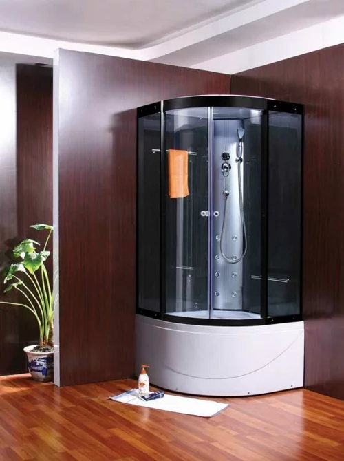 Bilder von innovativen Dampfduschen badezimmer wandbelag holz