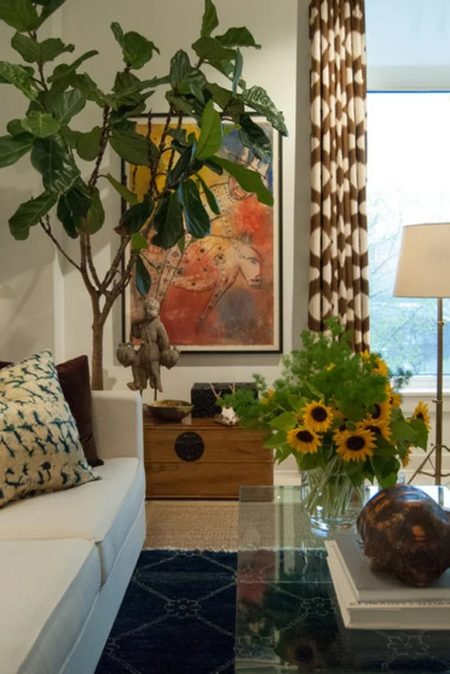 Dekoration und Accessoires fürs schöne Zuhause gardinen sonnenblumen