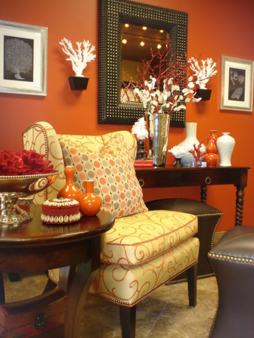 Dekoration und Accessoires fürs schöne Zuhause orange wände
