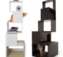 Designer Möbel und Accessoires für Haustiere angebracht