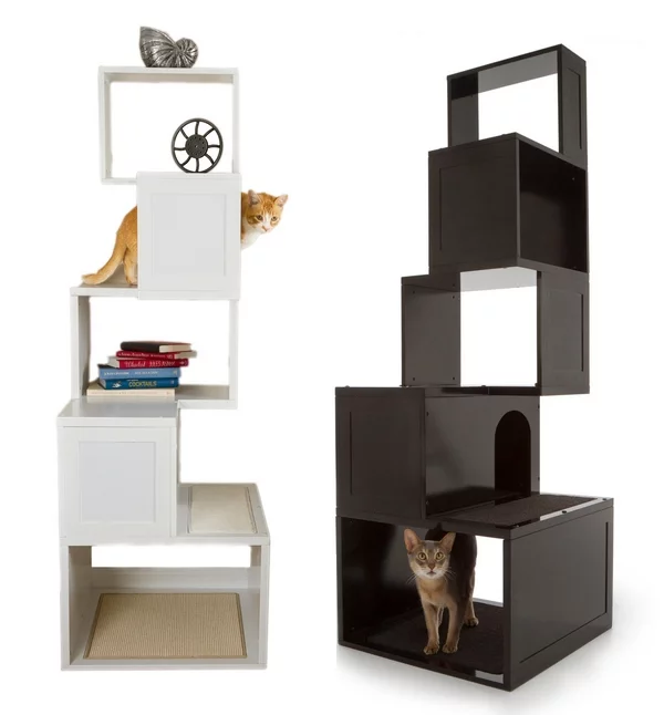 Designer Möbel und Accessoires für Haustiere regale schwarz struktur