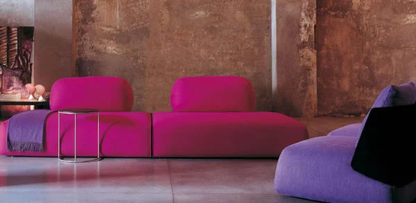 Die attraktive Cocoon Couchgarnitur sofas rosa lila