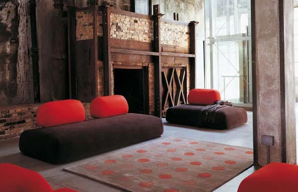 Die attraktive Cocoon Couchgarnitur sofas sitzplatz rot rücklehne