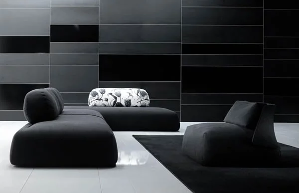 Die attraktive Cocoon Couchgarnitur sofas sitzplatz schwarz