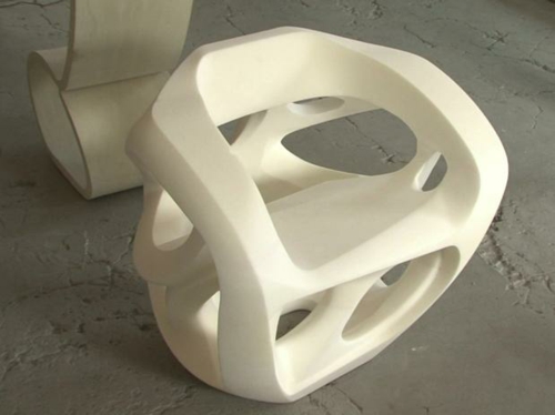 High tech Möbel Designs idee originell stühle weiß
