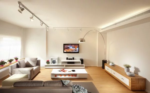 Interior Designs mit energiesparenden Arco Bogen Stehlampen elegant