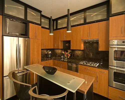 Küchen Designs modern wohnlich ausstattung wandschrank pendelleuchten