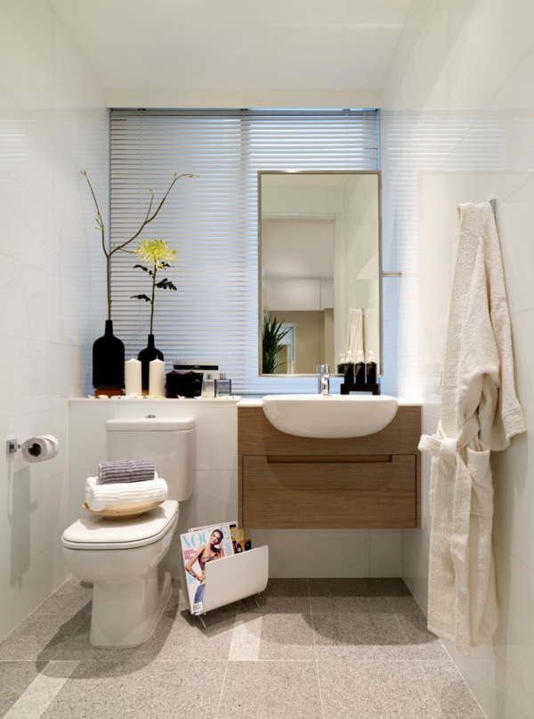 Moderne Badezimmer Ideen Luxus Komfort kompakt raum fensterladen