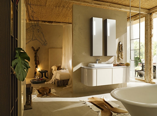 Moderne Badezimmer Ideen Luxus Komfort  trennwand schlafzimmer