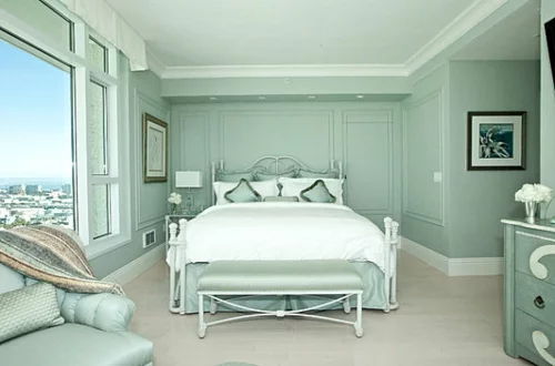 Pastell Farbpalette beim Interieur Design grün schlafzimmer