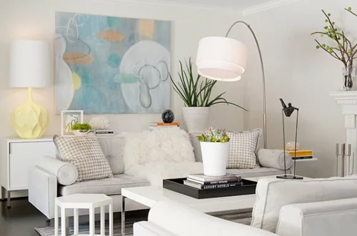 Pastell Farbpalette beim Interieur Design weich texturen wohnzimmer