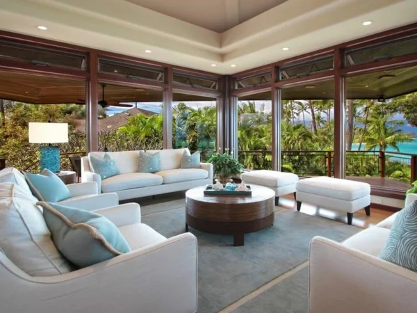 Immobilie auf Hawaii mit einem sehr kreativen Design sitzecke massiv tisch
