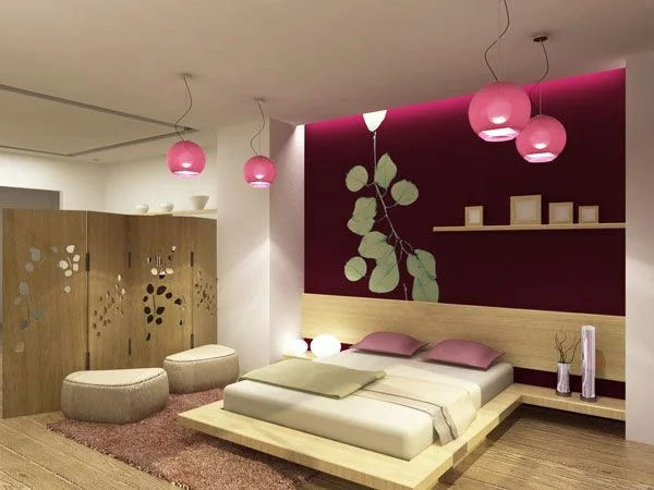 attraktive farbpalette im interior design asiatisches schlafzimmer