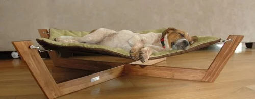 attraktive möbel für haustiere bett liege holz hund