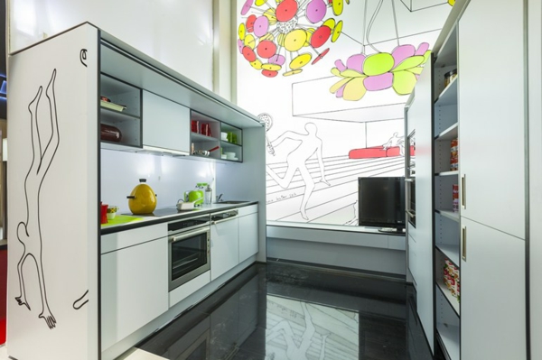 ausziehbare regale verstecken modulare zimmer küche kochherd