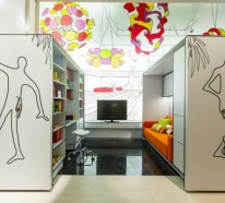 Elastic Living: ausziehbare Regale verstecken modulare Zimmer