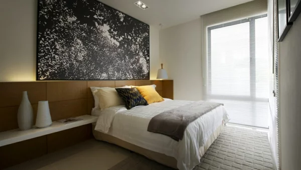 cooles stadthaus design schlafzimmer integrierte beleuchtung