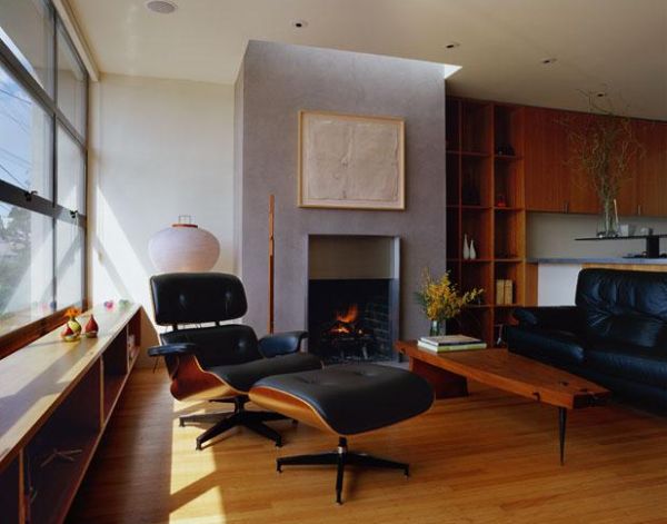 das zeitlose Eames Lounge Chair bequem schwarz relax