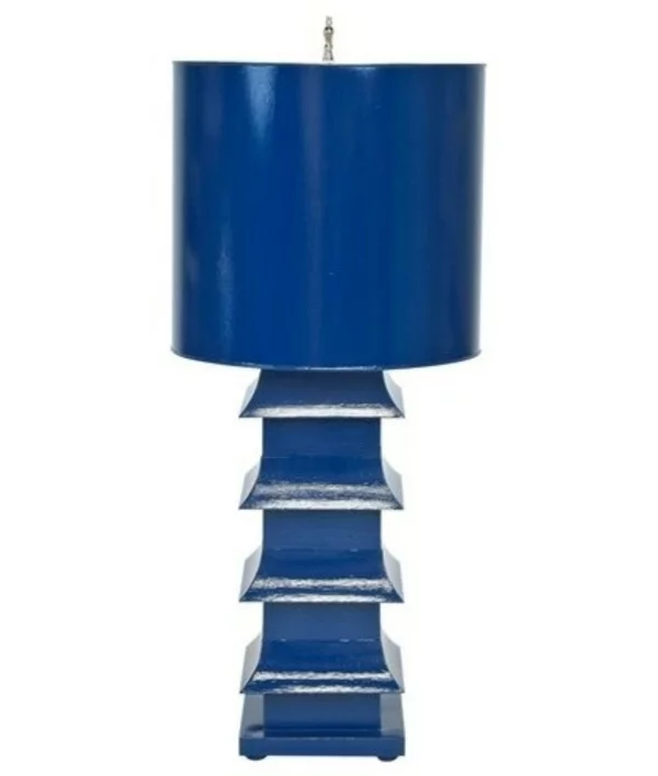 designer artikel in kobaltblau wunderschöne tischlampe im aisien stil