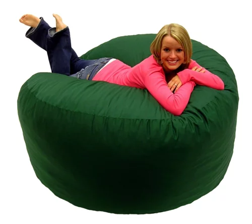 großer runder sitzsack grün ergonomisches design kissen