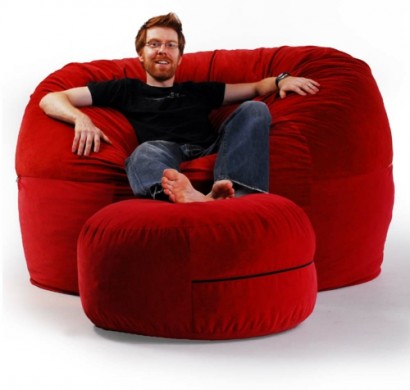 Großer runder Sitzsack - ergonomisches Design von Brookstone