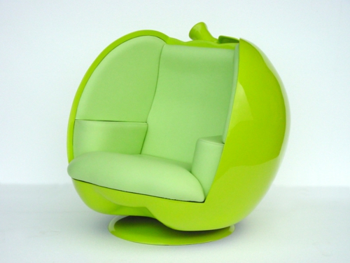 grüne designer stühle bequem gepolstert sessel apfel