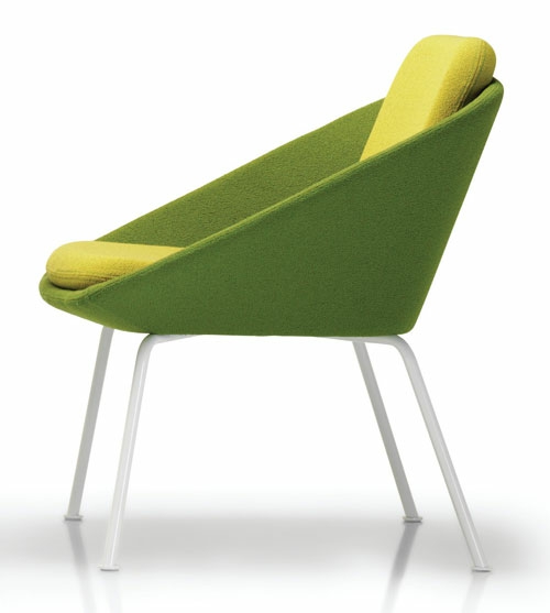 grüne designer stühle bequem gepolstert sessel gelb auflage