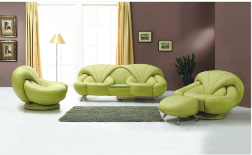grüne designer stühle leder wohnzimmer einrichtung