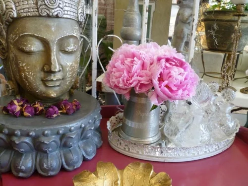  rosen buddha Vintage Silber Dekoration zu Hause