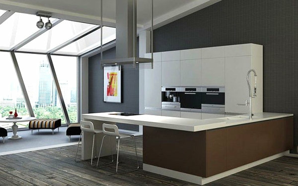 innovative küchenbar designs weiß farbe modern interior