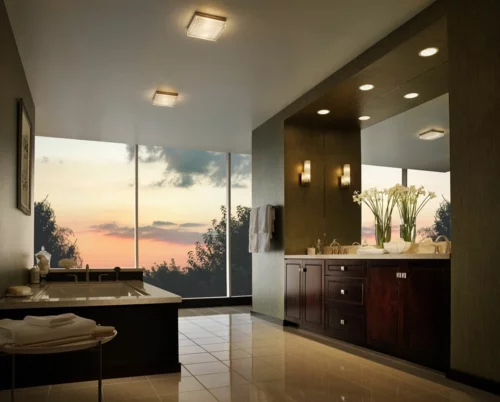 integrierte beleuchtung zu hause deckeneinbauleuchten badezimmer 