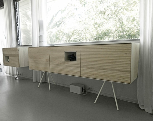 Moderne Holz Akzente im Interior Design textur oberfläche design 
