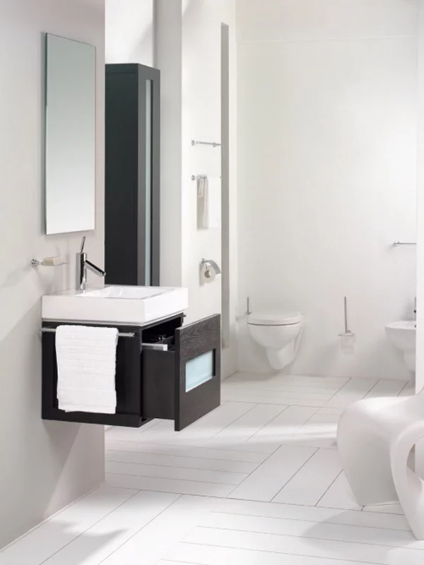 kreative badezimmer gestaltung aufbewahren neutrale farben kompakt