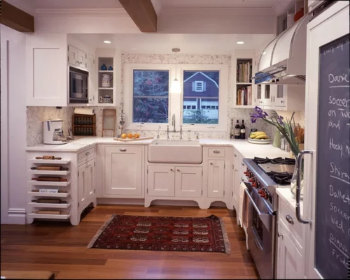 kreative küchen designs holz küchenarbeitsplatte weiß fenster