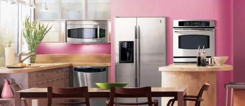 kreative küchen designs holz rosa wand akzente feminine einrichtung